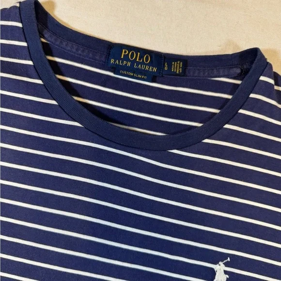 Polo by Ralph Lauren Navy Striped Men's Soft TShirt - Picture 2 of 7